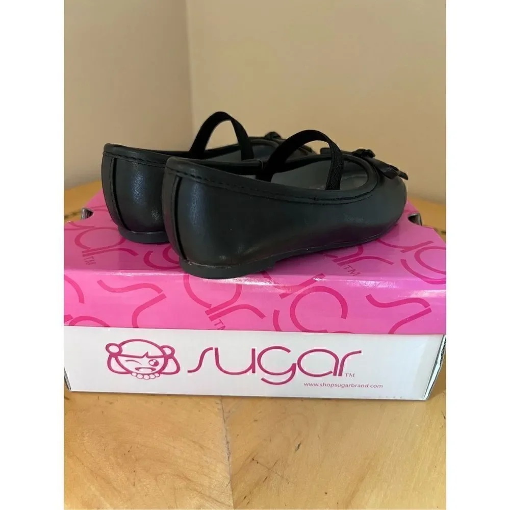 NIB! Sugar Black Lil Matilda Bow Flats Toddler Girls 6